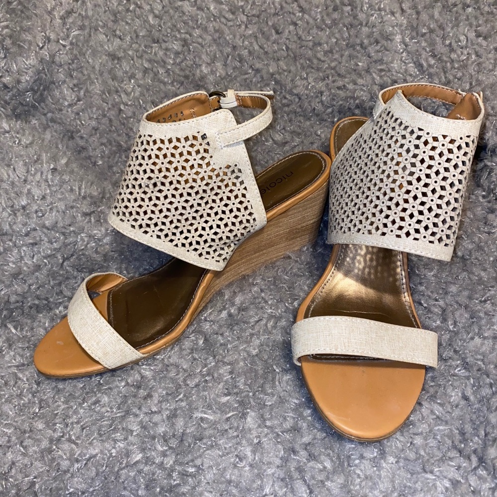 Heels with flower cut out designs